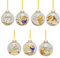 Disney – Juego de 7 bolas para árbol de Navidad – La Bella y la Bestia – Belle, Beast, Gaston, Lumiere, Cogsworth, Mrs. Potts & Chip Potts – Producto oficial – Adorno de Navidad.