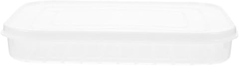 AUTSUPPL Bacon Keeper- Plastic Meat Saver with Lids Airtight Cold Cut Cheese Container, Shallow Low Cookie Holder for Fridge Food Meal Prep Refrigerator Storage Box