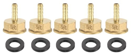 sourcing map Lot de 5 raccords d'extension PEX-A 1/2 x filetage métrique 6 mm en laiton pour raccord de tuyau en cuivre et PEX