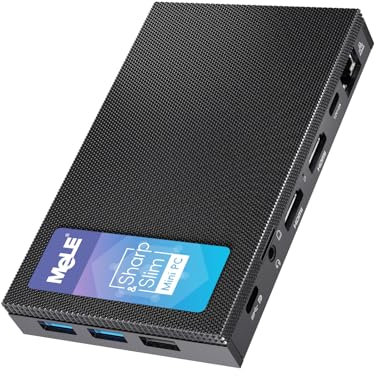 MeLE Fanless Mini PC Quieter 4C N150 16GB RAM 512GB Storage, Silent and Slim Computer Desktop with Full Functional USB-C and Dual HDMI on IoT, Home, Office, Education, Astrophotography