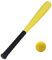 GIWFBQTR Baseballschläger Ball Set 64cm Lustige Spiele Kinderbaseballschläger für Erwachsene und Kinder Leichter Baseballschläger mit Trainingsball Gelb