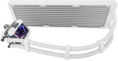 Thermalright FW360 White X-360mm AIO CPU Liquid Cooler,IPS LCD Screen with 320 * 240 Resolution,for AM4/AM5/Intel LGA1700/1851,‘2.4 inch’Magnet-Absorbent LCD Screen for Images -White