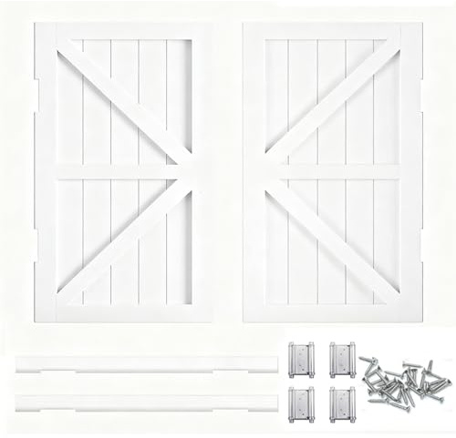 Puerta Vaiven Puertas para Cafetería, Bar Puertas de Batientes de Salón Occidental, Puerta de Media Cintura para Salón, Cocina, Bar, Trastero de Restaurante, Divisor(Blanca,84 * 90cm)