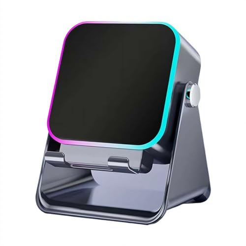 Wireless Induction Audio Speaker Stand - 5-in-1 Induction Bluetooth Speaker with Adjustable Phone Stand, for Iphone, Forandroid, for Ipad (Black)