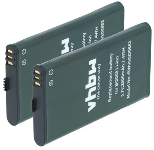 vhbw 2X Akku kompatibel mit Hytera PD375 | PD355LF, PD355, PD365LF, PD362i, PD365 Funkgerät, Walkie Talkie (2000 mAh, 3,7 V, Li-Ion)