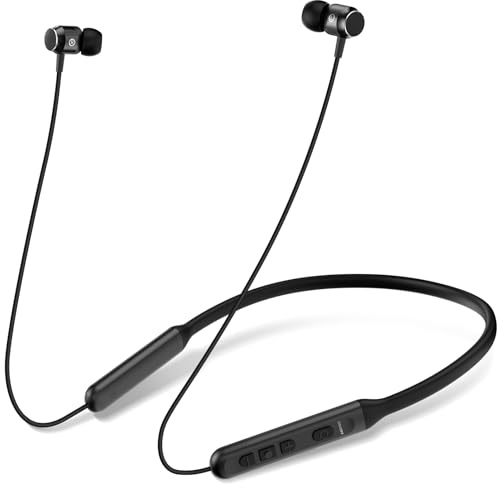 Toztnix Neckband Bluetooth Headphones, Wireless Bluetooth 6.0 Earbuds with Microphone, Comfortably Light, Deep Bass Earphones 35H Playtime, IPX5 Waterproof, Magnetic Headset for Workout (Black)