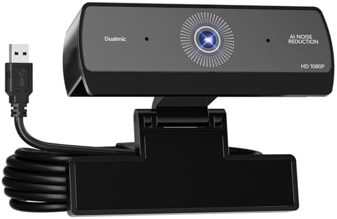 Xweiryn Webcam for PC, HD 1080P USB Plug-and-Play Computer Web Camera, High Definition Webcam for Desktop Laptop, Ideal for Online Class, Video Conference, Live Streaming & Gaming