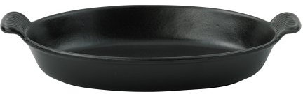 Chasseur 3601 Plat ovale Fonte émaillée, Schwarz, 20 cm