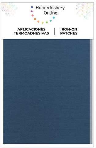 1 Bügelflicken Mittlerer Denim, Rechteckiger Aufnäher 30x9 cm, Hochwertige und Langlebige Materialmischung, Einfache Anwendung, Ideal für Reparaturen und Dekorationen, Farbe: 19. Mittlerer Denim
