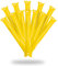 FUN FAN LINE - Packung mit 50 Stück Bam Bam Inflatable Stick Set für fußball Party, musikparty, Geburtstagsfeier. krachmacher Spiel beifall Luftballons. (25 Paare) (Gelb)