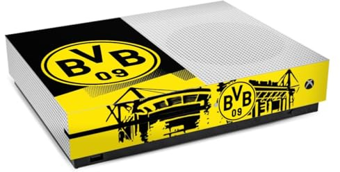 Skin kompatibel mit Microsoft Xbox One S Folie Sticker BVB Borussia Dortmund Stadion