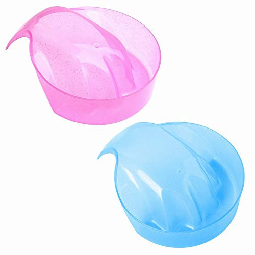 2Pcs Nail Art Soak Bowl Hand Care Bowl Hand Soak Bowl Hand Soak Tray Nail Art Remover Soaker Treatment Hand Resurrection Care Wash Manicure Spa Tool for Nail Art Care