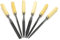 Blanko Set di 6 lime ad ago per chiavi in diverse forme con manici in legno, per officina e artigianato