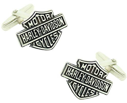 MasGemelos Weitere Manschettenknöpfe - Harley Davidson Manschettenknöpfe Sterling Silber 925 Manschettenknöpfe
