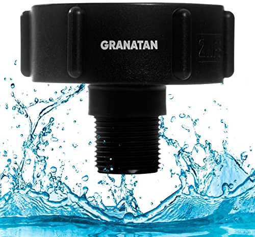 275 330 G IBC Tote Adapter - IBC Tote Drain Adapter Fittings 2 NPS Female x 3/4 BSP/NPT Stecker - IBC Tote Fittings for Garden Hose - IBC Tote Valve Feingewinde - IBC Tote Tank Adapter