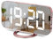 Sukeen Spiegel Digitaler Wecker, LED Große Display Uhr digital mit Weiße Großen Ziffern, 3 Helligkeitsstufen, Dual USB-Ports, Snooze, 12/24Hr, Moderner wecker für Wohnzimmer Schlafzimmer-Rosé Gold