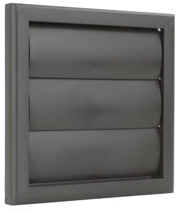 VENTS UK 4 inch - 100 mm Brown PVC Vent Duct Cover for Air Conditioning, Kitchen Extractor, Bathroom Fan, Ducting Ventilation System MVHR Unit Plastic Covering