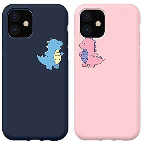 Yoedge 2 Stück Handyhülle für Apple iPhone 14/ iPhone 13 6,1 Hülle mit Muster, Weiche TPU Soft Slim Silikon Schutzhülle Con Motiv Aesthetic, Stoßfeste Case Cover für iPhone14 / iPhone13, Krokodil