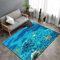Morbuy Teppich Wohnzimmer Flanell Kurzflor Teppiches, Blau Ozean Strand Drucken Teppich Waschbar rutschfest Krabbelmatte für Kinderzimmer Schlafzimmer Dekoration (80x160cm,blaues Meer)