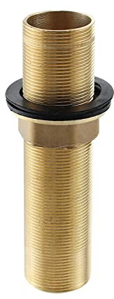 Wasserhahn-Armaturen, Nippel, Kontermutter-Set, Verlängerung, Gewinderohr, längerer Montageschaft, Einzelloch, 9,9 cm Länge, Mutter (9,9 cm)