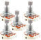 Eilumduo 5 Pcs Small Guitar Pots, B500K Guitar Potentiometer Audio Pots 18mm Split Shaft Audio Taper Potentiometers for Electric Guitar, Bass