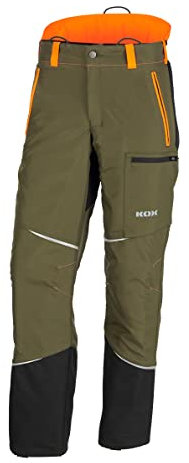 KOX Schnittschutzhose Mistral 3.0 Grün/Orange Gr. 54