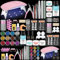 PEACECOLOR Acrylic Nail Kit with Lamp, Acrylic Powder (3 Colors), Glitter Powder (12 Colors), Liquid, Brush Tips & Art Supplies for Nails Extension