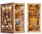 MiniCity Book Nook Kit, DIY Miniature Maison de Poupée Booknook Kit, Puzzle en Bois 3D Serre-Livres Bibliothèque Décoration avec LED pour Adolescents et Adultes (Duchess's Cloakroom)