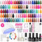 Beetles Gel Nail Polish Kit with UV Light 68 Pcs Emotional Spectrum 35 Colours Gel Polish Nail Kit with Base and Matte&Glossy Top Coat Soak Off All Season Manicure Tools Gifts for Her