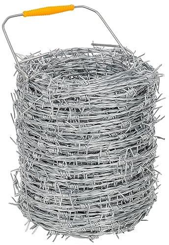 VOSS.farming Stacheldraht verzinkt, 100m, 1,6mm, Draht, Weidedraht Rolle, Drahtzaun, Weidezaun, Wildzaun, Sicherung von Zäunen, Grundstücken