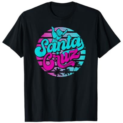 Santa Cruz Stadt Kalifornien Vintage Retro Souvenir Surfer T-Shirt
