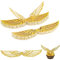 USTNIR Lot de 50 Ornements d'ailes Ornements d'anniversaire Paillettes magiciennes pour fêtes à thème Magiques de Mariage, Anniversaire de Cuisson Ornement de Muffins (doré)