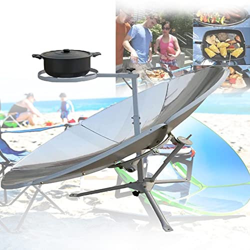 JINGEDD Horno Solar ParabóLico,Cocina Solar PortáTil de 1800 W,Barbacoa para Acampar Al Aire Libre,áReas AgríColas Y Pastorales,Defensas Fronterizas,Puestos Avanzados,Islas,Desiertos