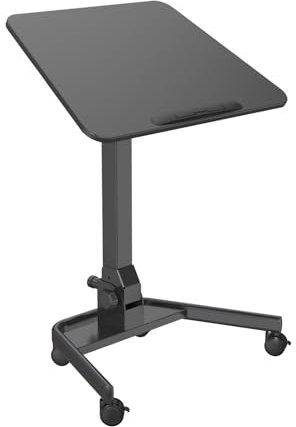 SVITA Jeju Laptoptisch Laptopständer Mobiles Stehpult Höhenverstellbar Klappbar Schwarz