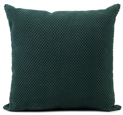 Gözze - Kissen Sven, Dekokissen in genoppter Optik, Weiches Sofakissen mit Füllung, 100% Polyester, 60 x 60 cm - Dunkelgrün