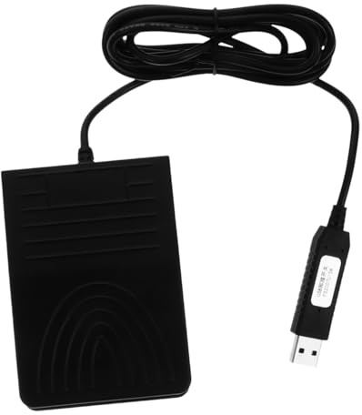 Gadpiparty Pedal USB Pie, Interruptor de Control Asignación de Teclas y Soporte para Macros, Plástico Negro para Videojuegos y Streaming