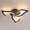 Comely Plafonnier LED, Luminaire Plafonnier 58cm 36W 4000LM, Lustre Salon Moderne, Lampe de Plafond de Pétale pour Salon Chambre Cuisine Salle à Manger, Lumière Blanche Chaude 3000K, Noir