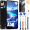 OLED Pantalla para Samsung Galaxy A50 A505 SM-A505FN/DS A505F/DS LCD Display Touch Digitizer Cristal Montaje con Herramientas (Negro con Marco, No para A505U / SM-A505U)