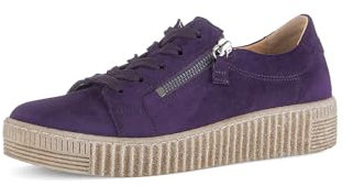Gabor Damen Low-Top Sneaker, Frauen Halbschuhe,Freizeitschuhe,Turnschuhe,Laufschuhe,schnürschuhe,schnürer,Purple (Ambra),38 EU / 5 UK