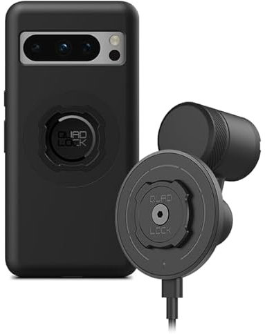 Quad Lock Vent Car Phone Holder Kit with MAG Wireless Charging Head V2 and MAG Phone Case for Google Pixel 8 Pro
