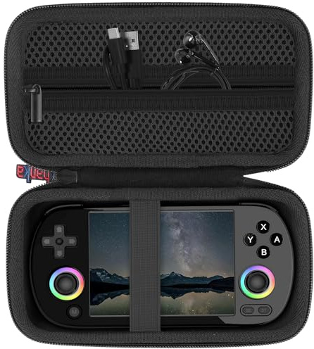 Khanka Étui Rigide pour RG40XX H Vintage Jeu Portable | Compatible avec RG40XX H Vintage Jeu Portable;Étui Rigide de Rangement,Noir,Étui uniquement