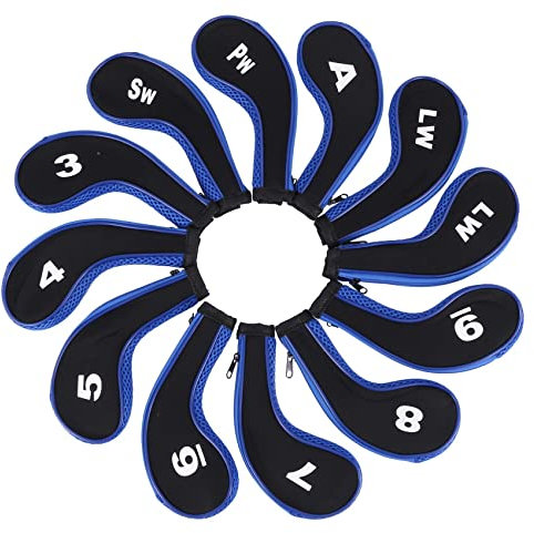 Tlily Golf Iron Cover Club Heads Protector Wedge Headcovers Long Neck with Zip for, Cobra