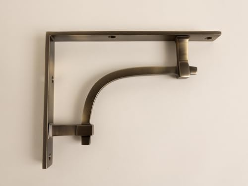 Antique Brass Vintage Industrial Style Solid Brass Shelf Brackets | Brass Shelving Heavy Solid Cast Brass | Sold Individually