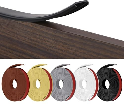 Flintronic Bande de Chant en Forme de U, Coin de Table Protection Bebe Flexible en TPE, Protections Coin de Table pour Bébé avec Colle autocollante pour Tables et Coins de Meubles(10 m x20 mm, Noir)