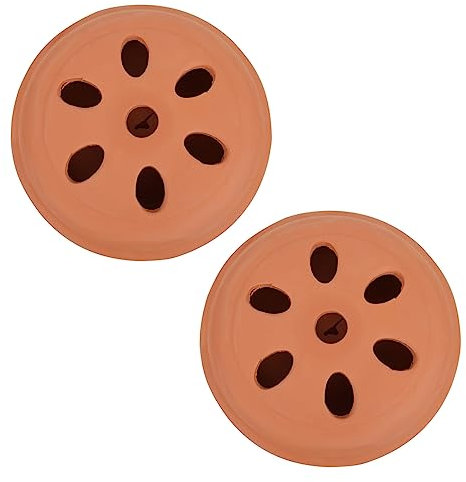 HAWILLOSCH Porta-fragranze in Terracotta Da 2 Pezzi 6 Fori Per Attività Allaperto
