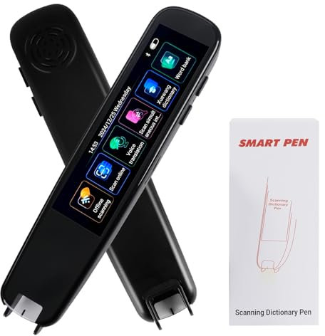 Roadtime Übersetzungsgerät Sprachübersetzer,ÜBersetzer Stift,Übersetzungs Stift Scannen, 142 Sprachen Text-To-Speech Scan-Übersetzungsstift mit 3,7 Zoll Touchscreen, Smartpen for Business (A33)
