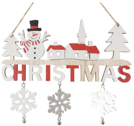 Christbaumschmuck Weihnachtsmann Schneemann Holz Weihnachtsdeko Anhänger Hängende Dekorationen T0O0