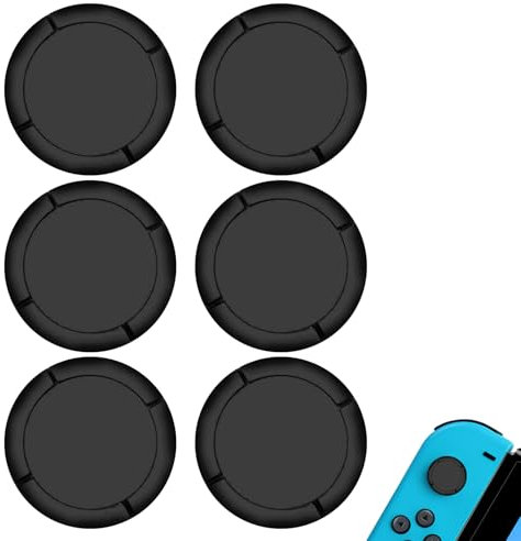 6 Pcs Controller Stick Aufsätze Für Nintendo Switch,Joystick Zubehör Set,Ersatzteile Caps,Controls Accessories Ersatzkappe,Joystick-Kappen Schwarz Silikon,für Nintendo Switch,Switch Lite,OLED-Modellen