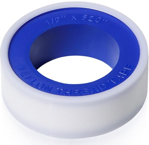 MEBMIK Teflon Tape,PTFE Plumbers Tape,for Sealing,Plumbing,Sealant,Thread Seal for Shower Head,Water Pipe,Prevent Leakage,(1 Roll,1/2 Inch X 520 Inches).