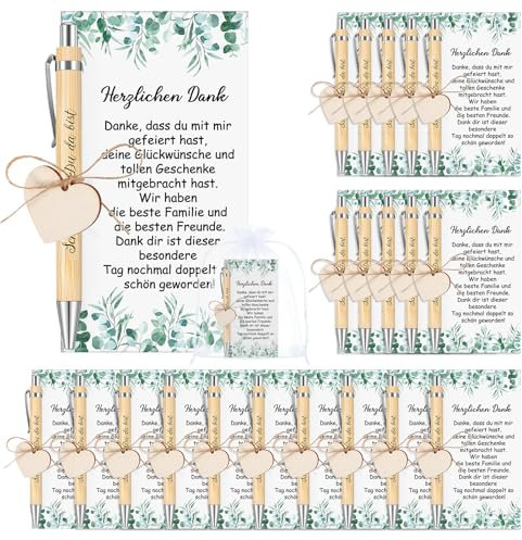 Tenare 20 Sets Firmung Geschenk Schön DASS du da Bist Holzstifte Firmung Karte Taufe Tischdeko Fisch Organzabeutel Dankeschön Geschenke Konfirmation Danke Karte(Eukalyptus,Holz Herz)